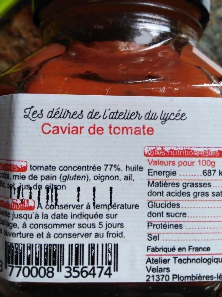 Caviar de tomate