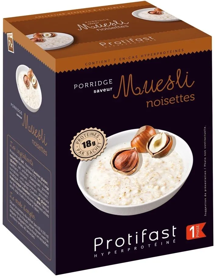 Protifast porridge muesli noisettes