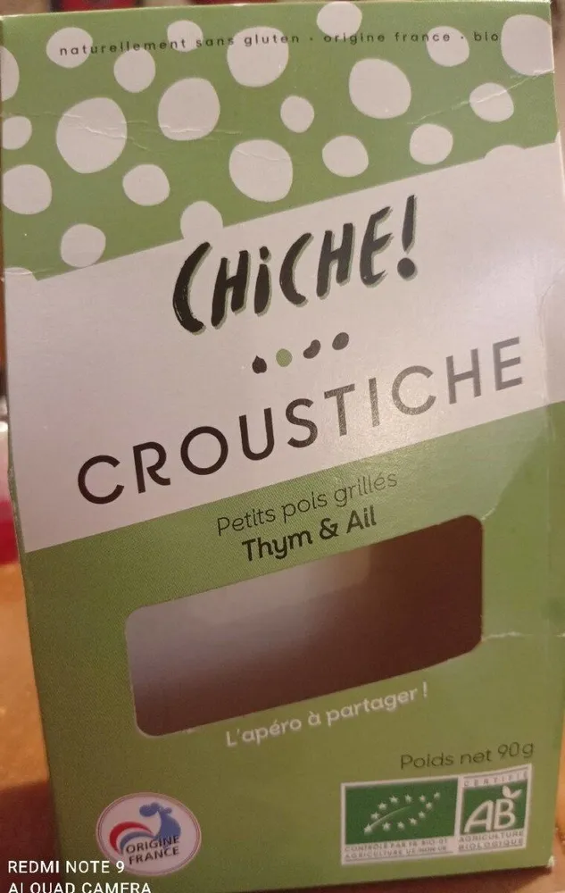Petits pois grillés thym ail
