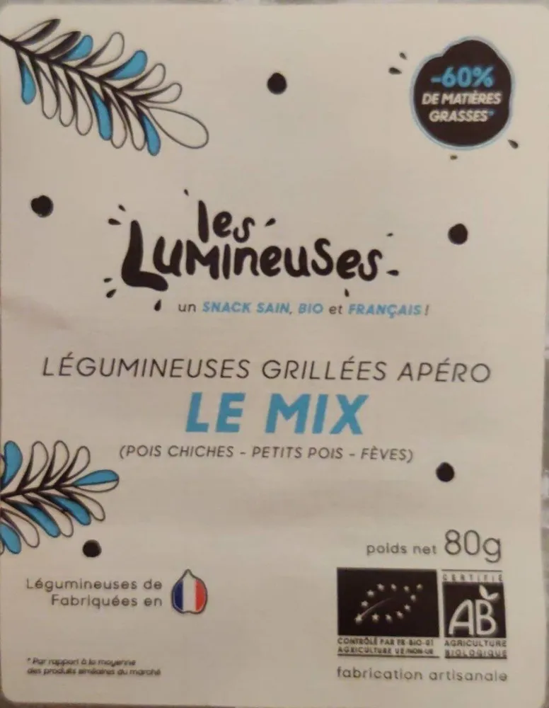 Légumineuses grillées apéro le mix