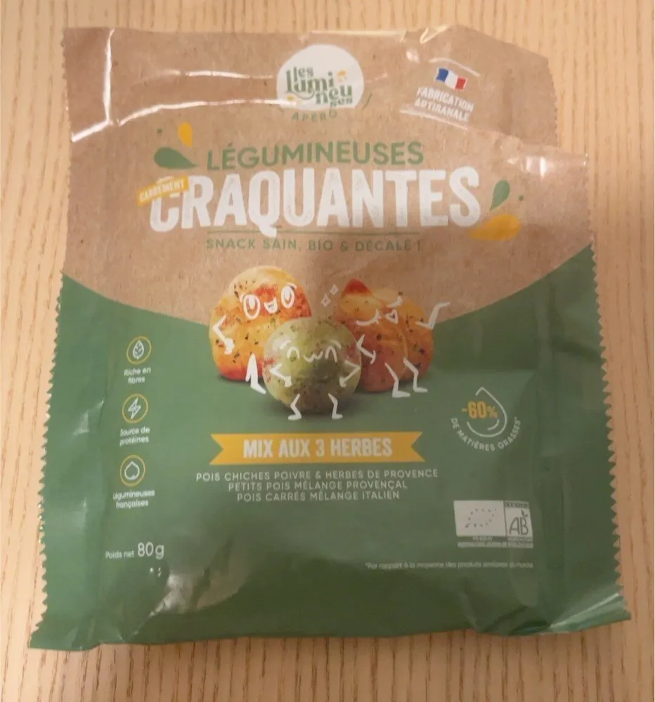 Apero les légumineuses craquantes