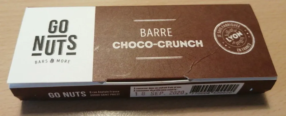Barre energetique choco-crunch