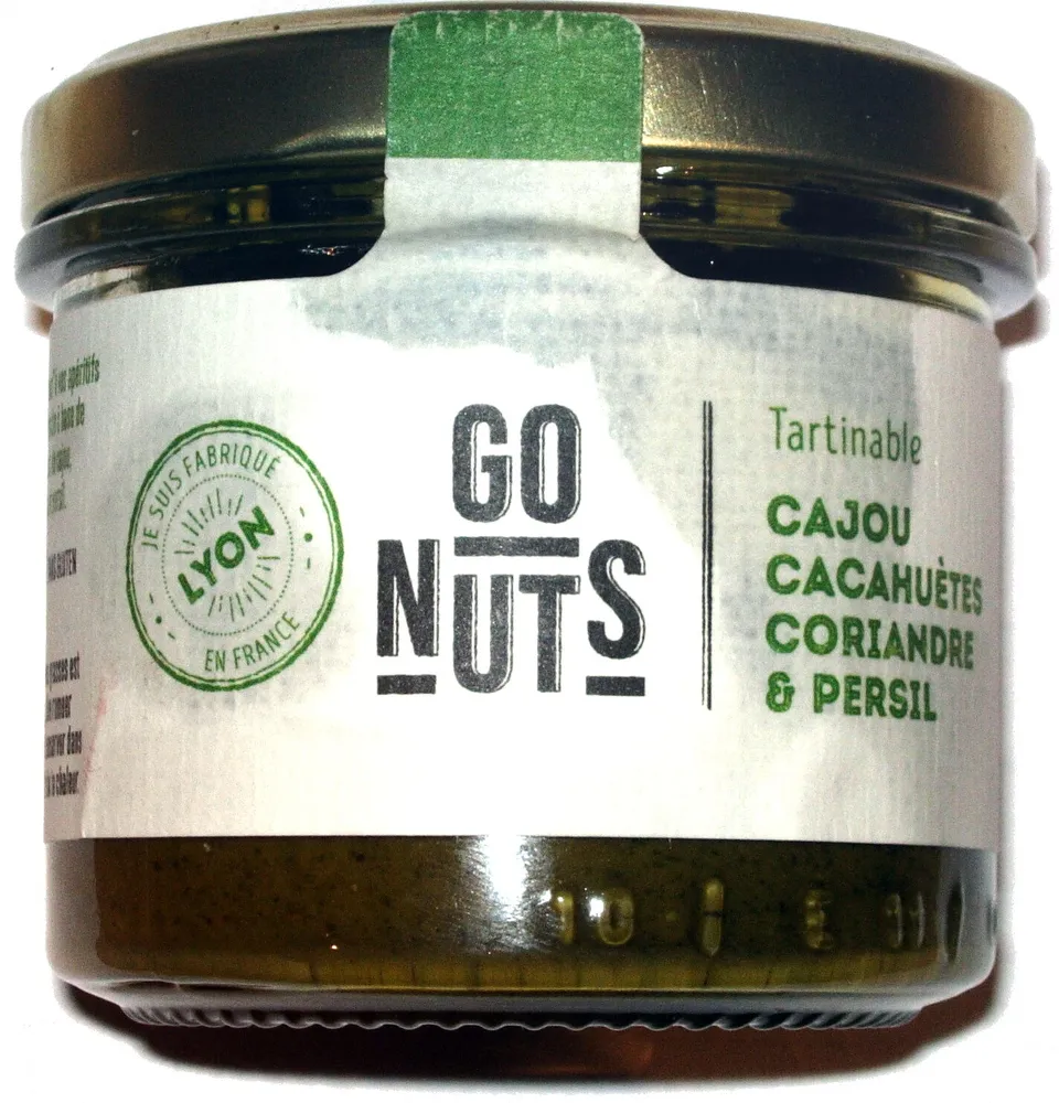 Tartinable cajou cacahuètes coriandre & persil
