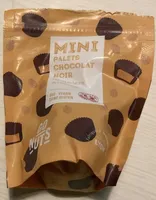 Mini palets chocolat noir fourrés au beurre de cacahuètes