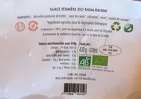 Glace bio au lait de brebis rhum raisin
