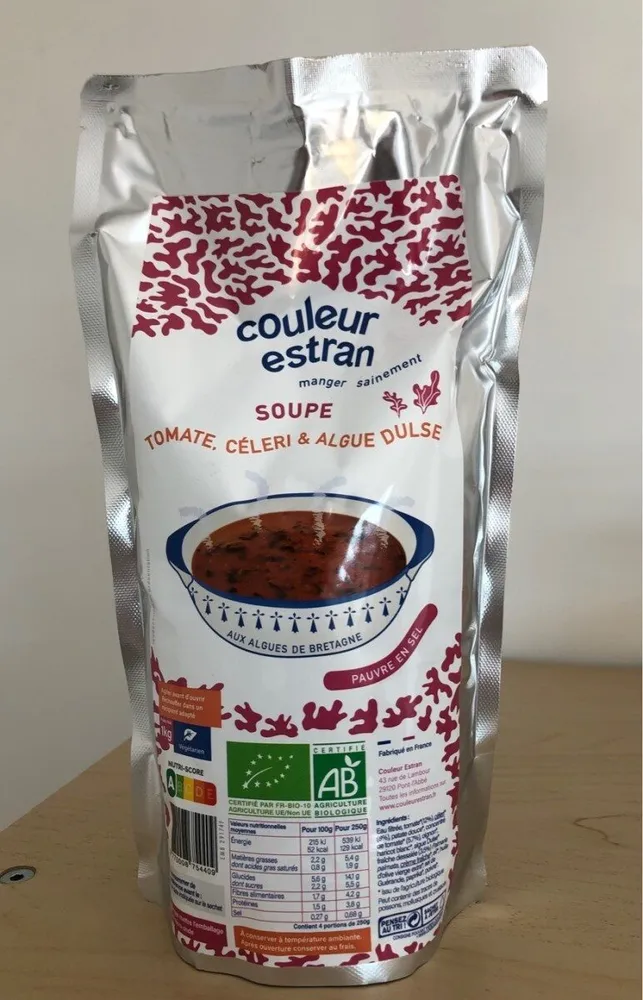 Soupe Tomate, céleri et algue Dulse 1 kg
