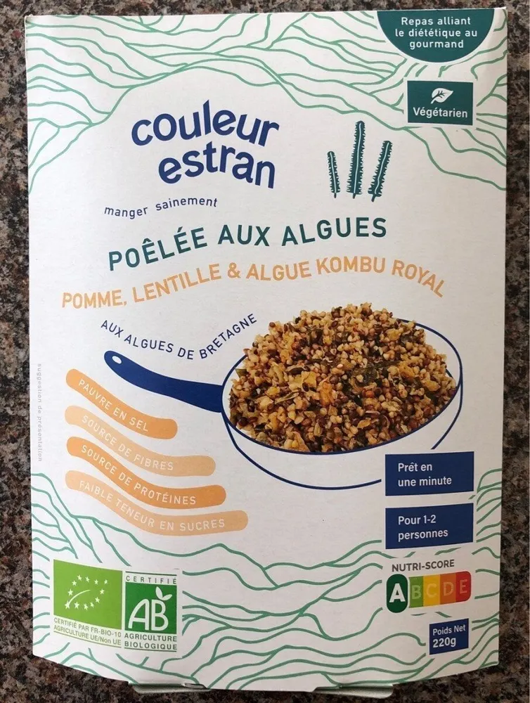 Poêlée Pomme, lentille et algue Kombu royal