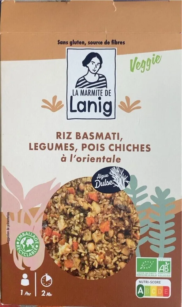 Riz basmati légumes pois chiches à l’orientale