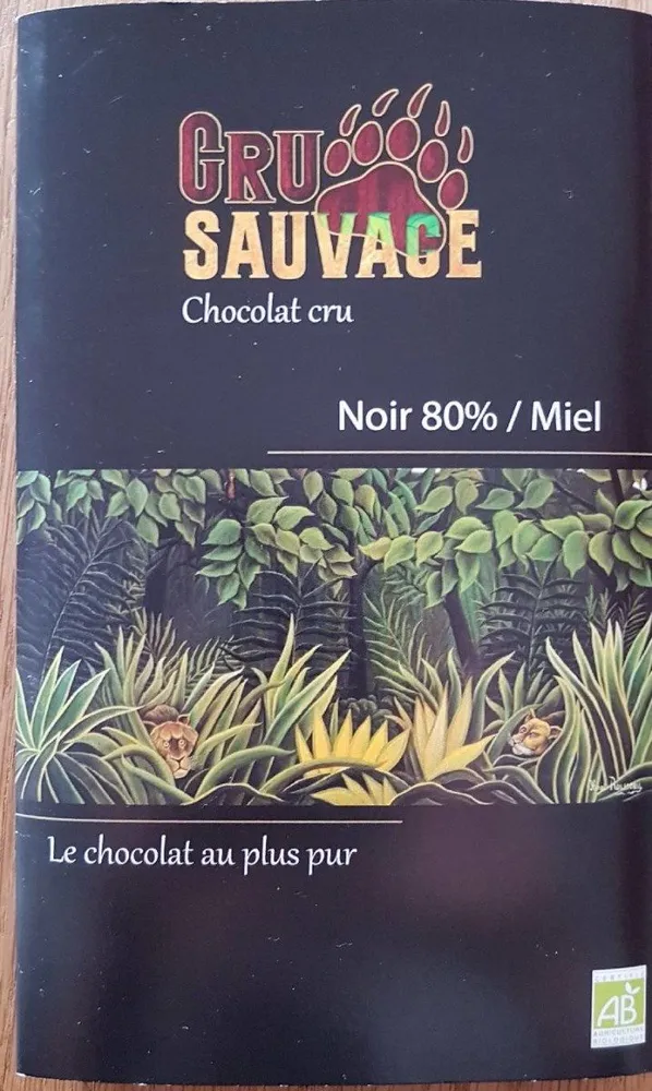 Chocolat cru noir 80% / Miel