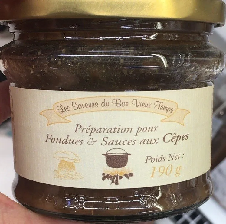 Preparation pour fondus et sauces aux cepes