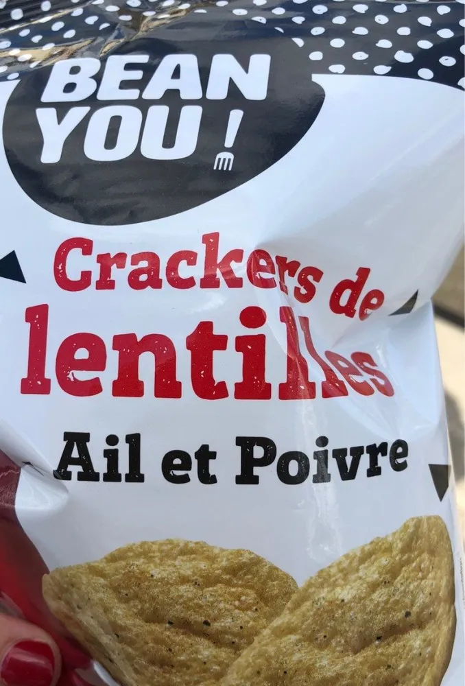 Crackers de lentilles ail et poivre