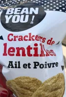 Crackers de lentilles ail et poivre