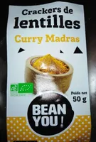 Crackers de lentilles - Curry Madras