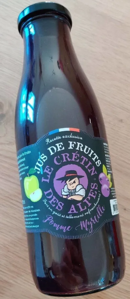 Jus de fruits pommes myrtille