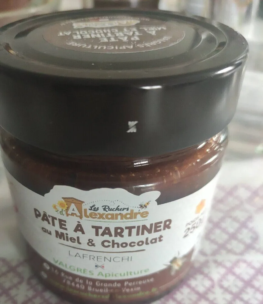 Pate a tartiner miel et chocolat
