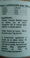 Confiture papaye orange baobab