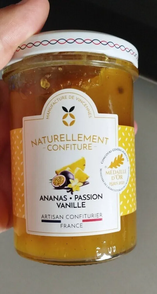 Confiture Ananas, Passion et Vanille