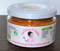 Ecrasé de courge dinde et petites pates bio