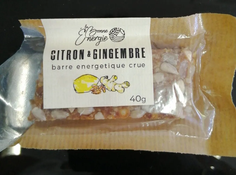 Barre énergétique crue Citron & Gingembre