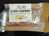 Barre énergétique crue Citron & Gingembre