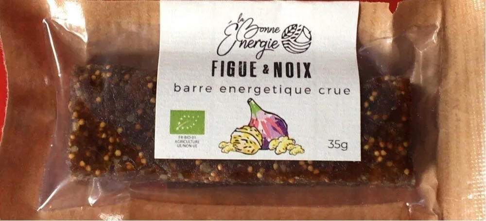 Barre energetique crue Figue et noix