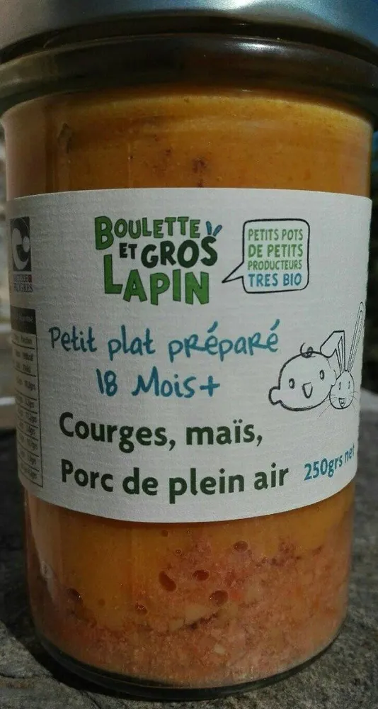 Courges maïs porc de plein air 18 mois+