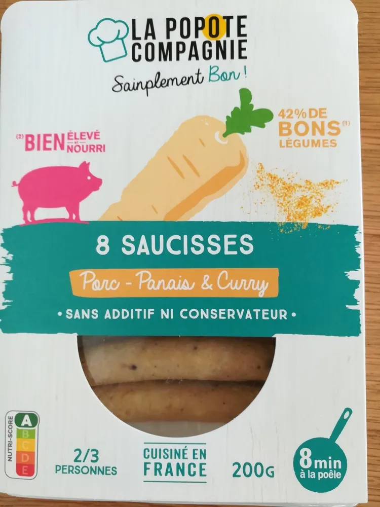 Saucisses Porc - Panais et Curry