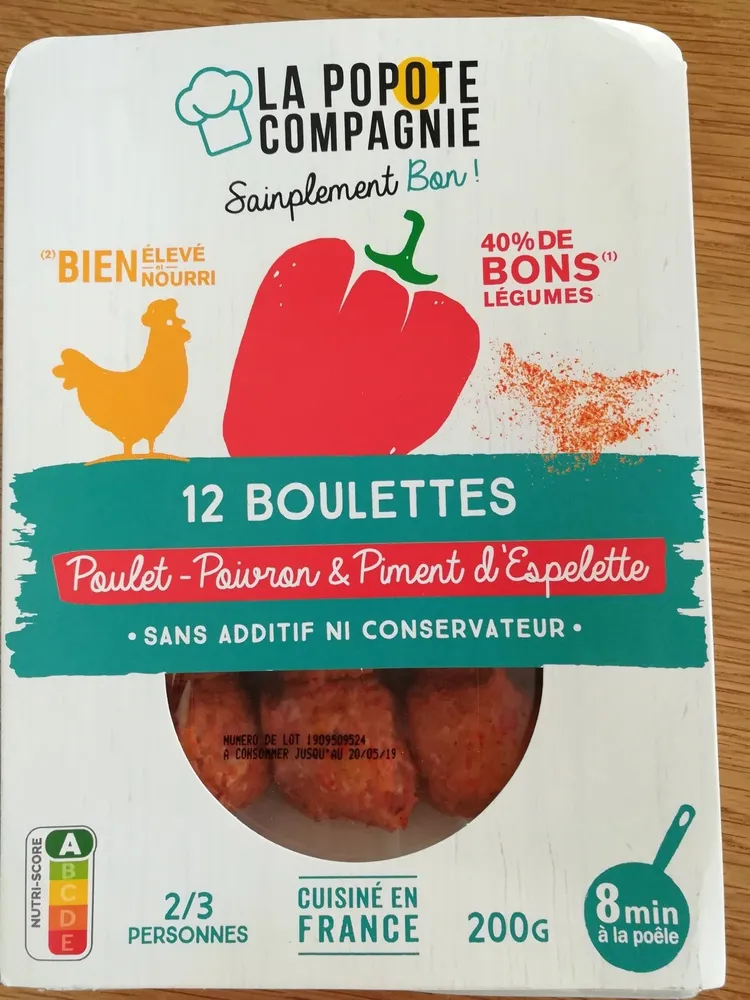 Boulettes Poulet - Poivron et Piment d'Espelette