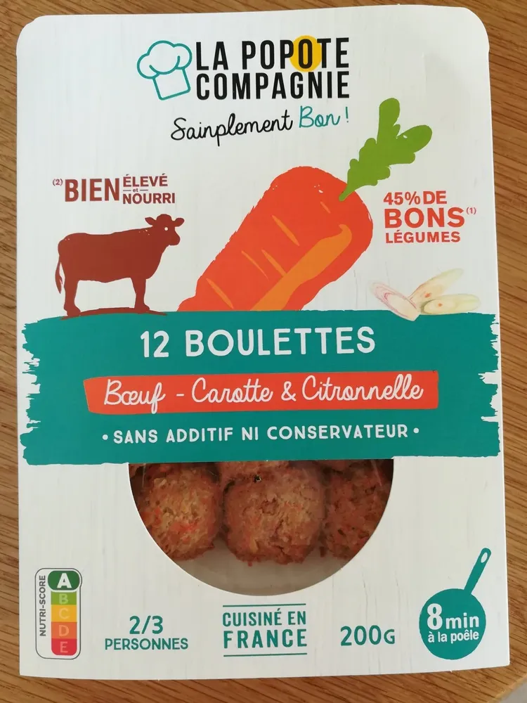 Boulettes Boeuf Carotte et Citronnelle