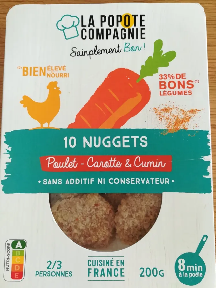 Nuggets Poulet Carotte et Cumin