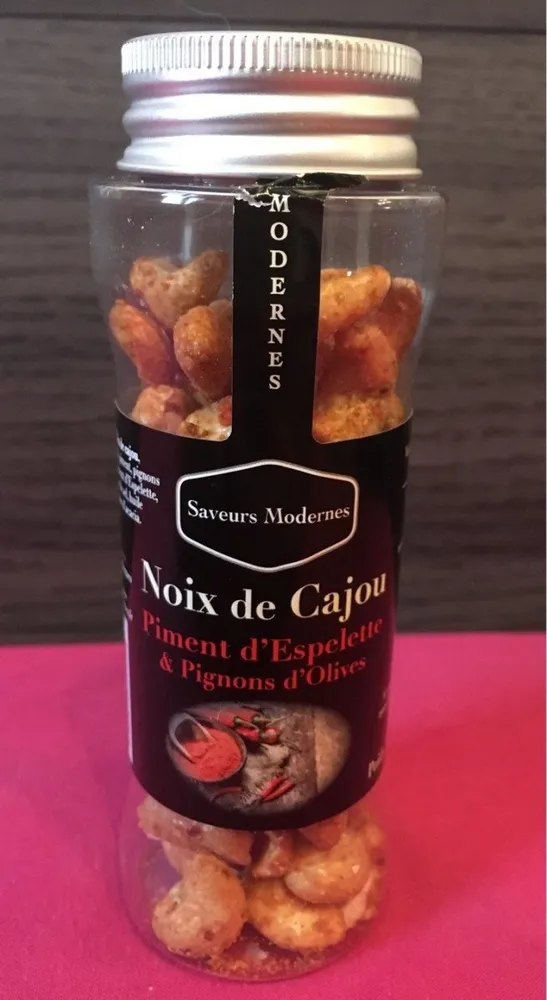 Noix de cajou Piment d'espelette&pignons d'olive
