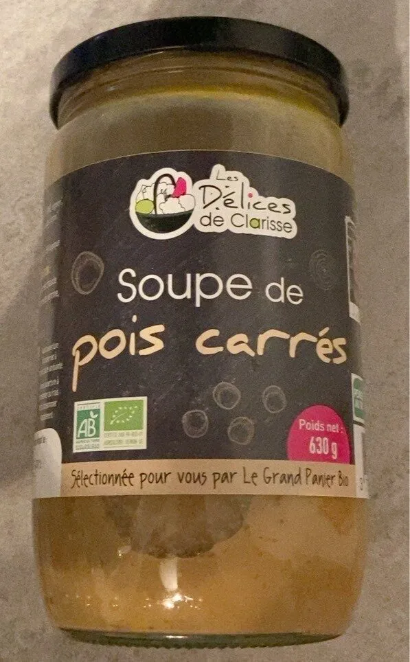 Soupe de pois carrés