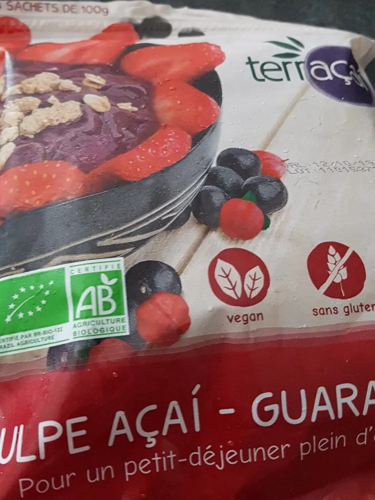 Pulpe açai-guarana bio