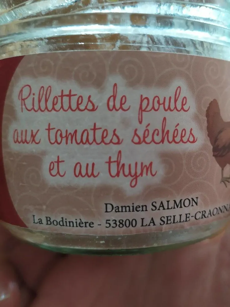 Rillettes de poule aux tomates séchées et au thym