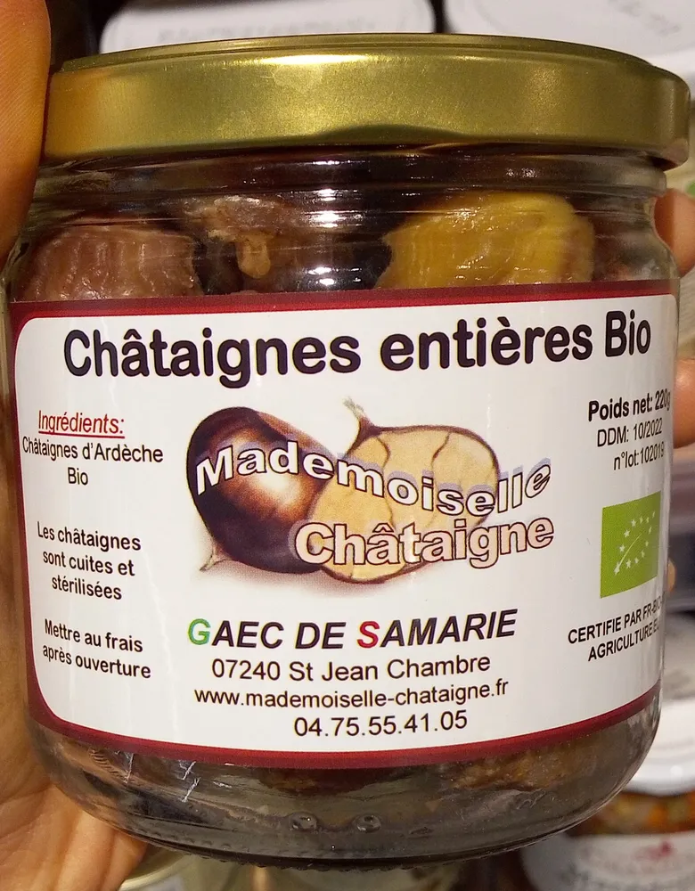 Châtaignes entières bio