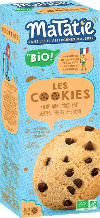 cookie pépites de chocolat Bio sans allergènes