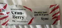 Cranberry Barre Protéinée Bio