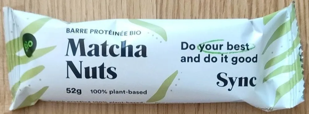 Barre protéinée Bio Matcha Nuts