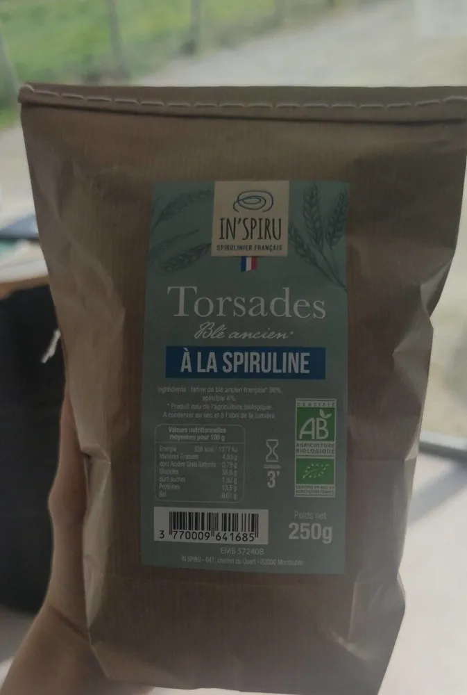 Torsades à la spiruline