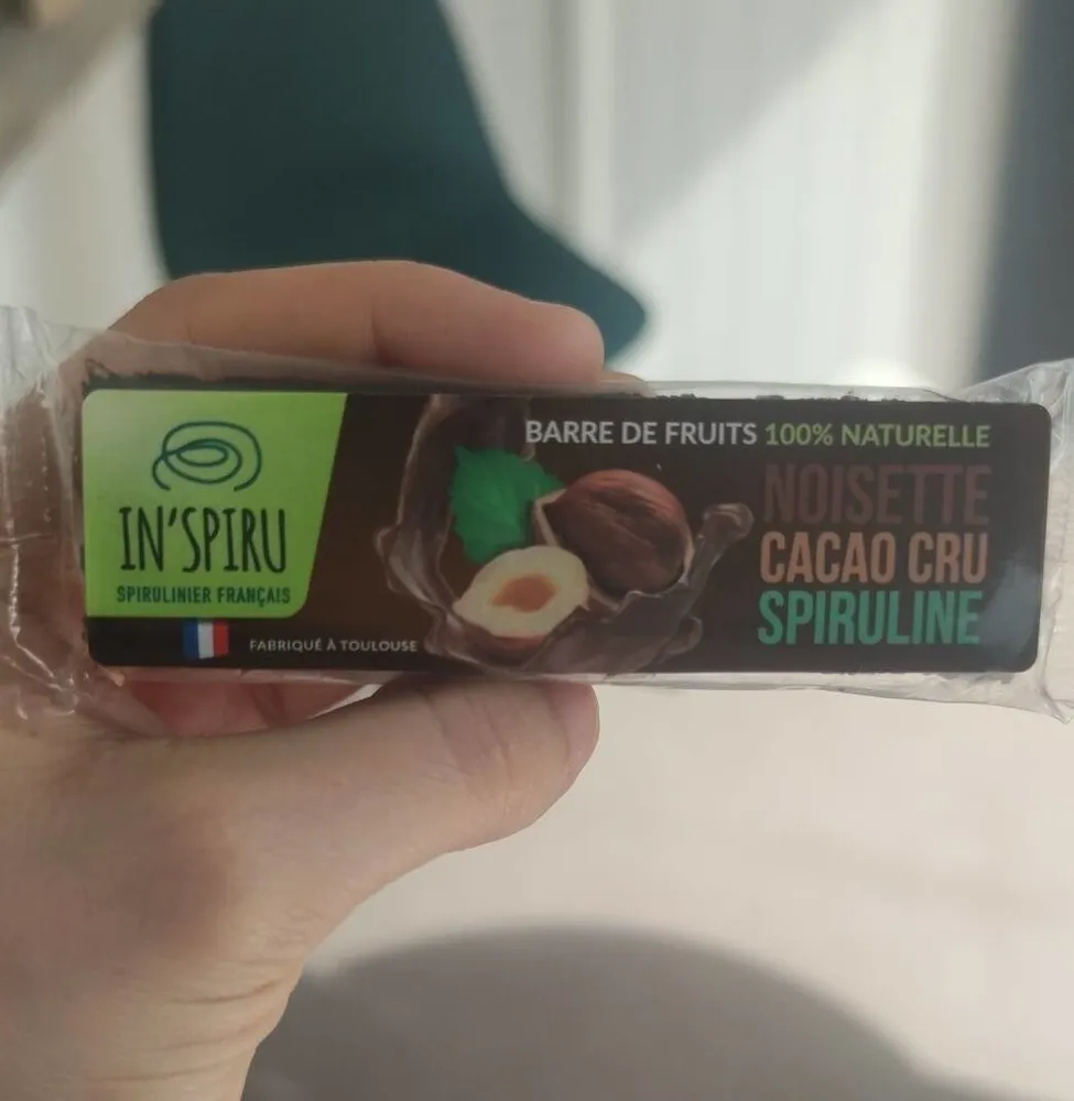 Barre de Fruit Noisette Cacao Cru Spiruline