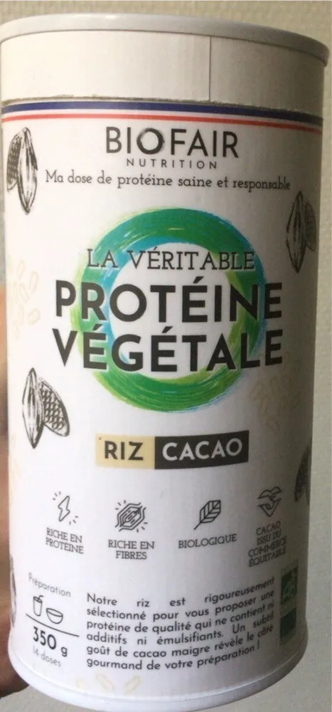 Protéine vegetale Riz cacao