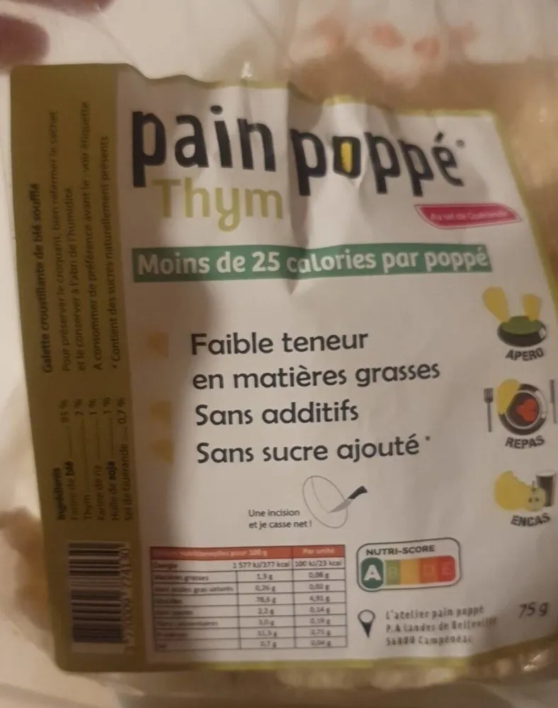Pain poppé