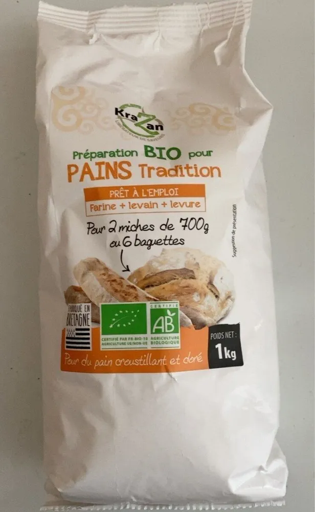 Préparation bio pour pains tradition