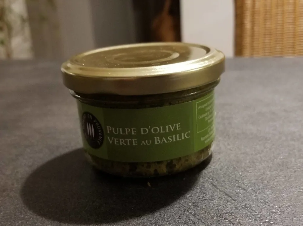 Pulpe d'olive verte au basilic