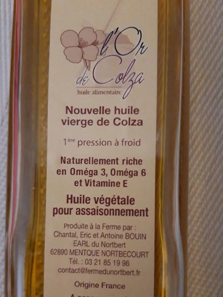Huile vierge de colza