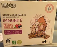 Barres gourmandes Immunites Fruits rouges