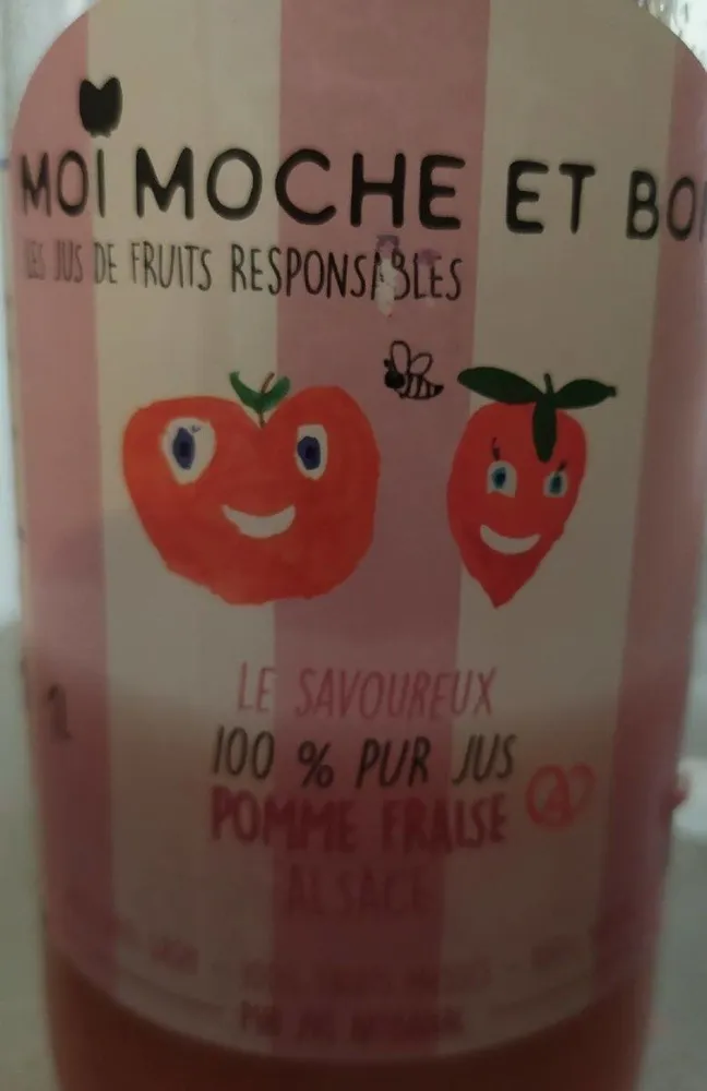 Jus pomme fraise