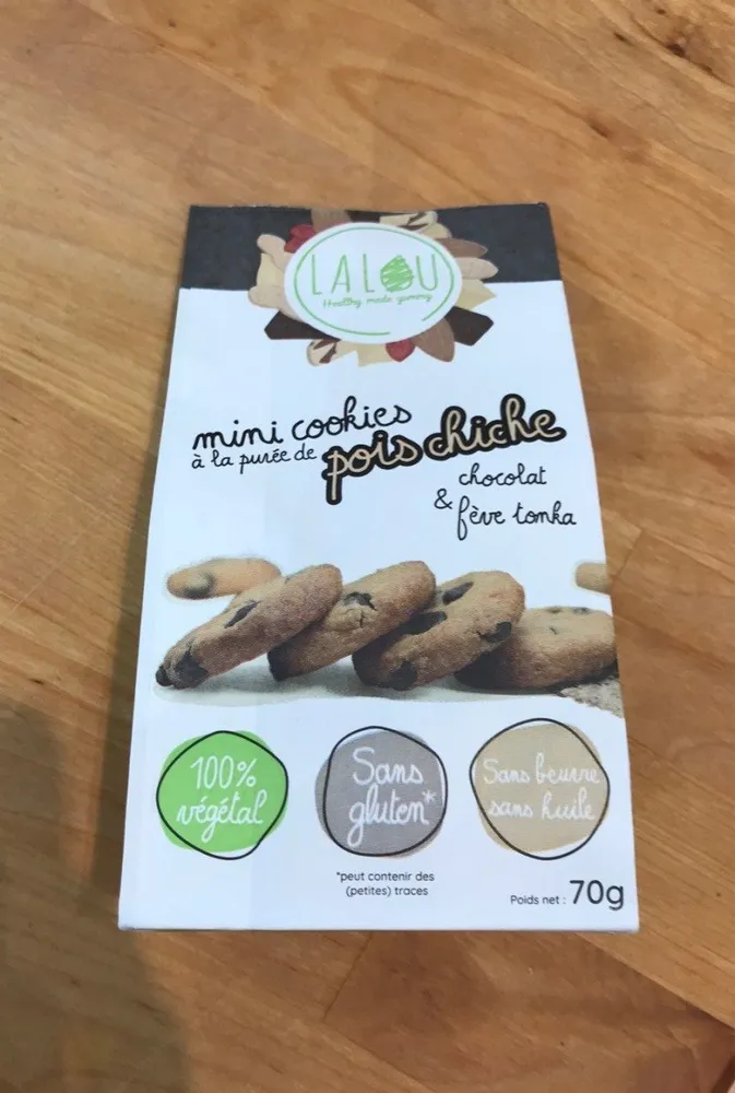 Mini cookies à la purée de pois chiche, chocolat & fève tonka