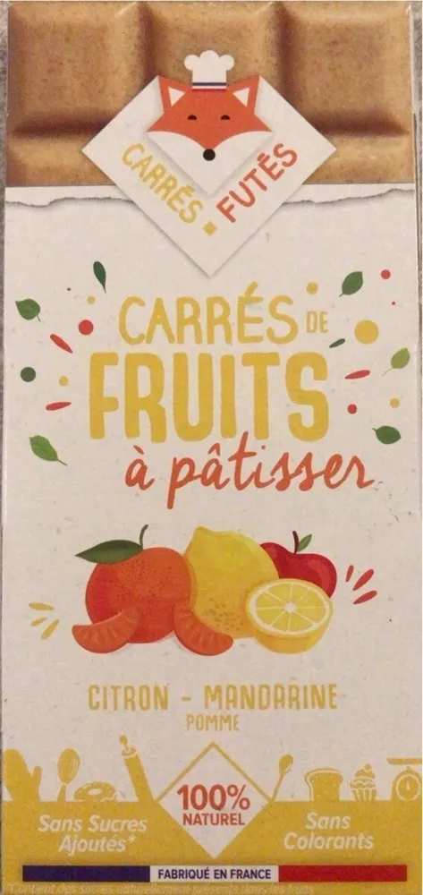 Carrés fruits à patisser