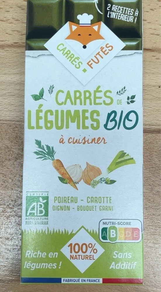 Carrés de légumes à cuisiner bio